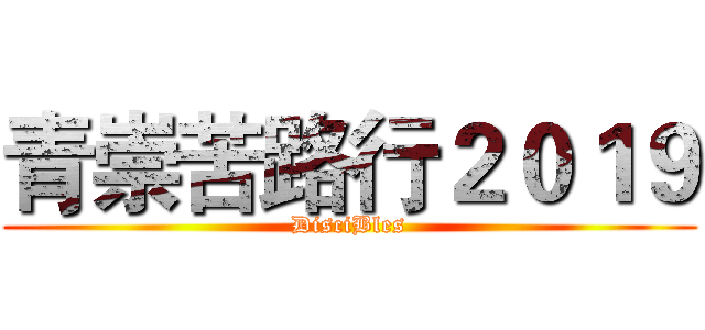 青崇苦路行２０１９ (DisciBles)