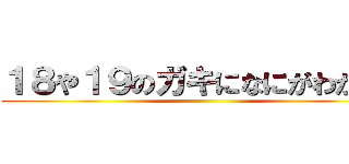 １８や１９のガキになにがわかるか ()