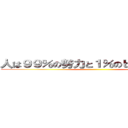 人は９９％の努力と１％のヒラメ筋である ()