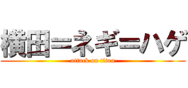 横田＝ネギ＝ハゲ (attack on titan)