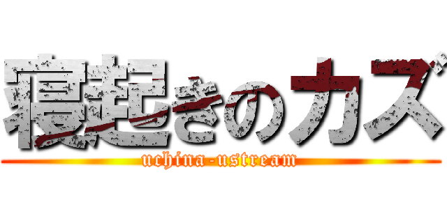 寝起きのカズ (uchina-ustream)