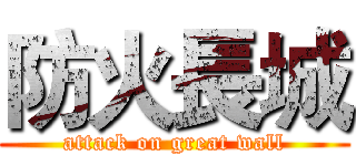 防火長城 (attack on great wall)