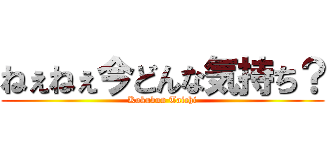 ねぇねぇ今どんな気持ち？ (Kokubun Taichi)