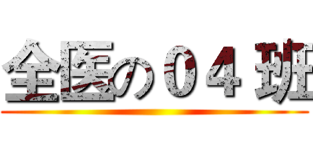 全医の０４ 班 ()