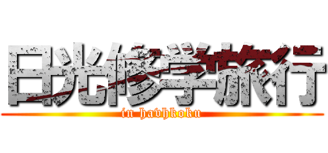 日光修学旅行 (in havhkoku)