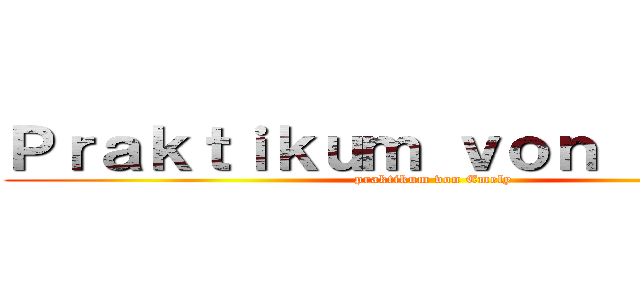 Ｐｒａｋｔｉｋｕｍ ｖｏｎ Ｅｍｅｌｙ (praktikum von Emely)