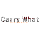 Ｃａｒｒｙ Ｗｈａｔ (Your Gay Little Hands Can)