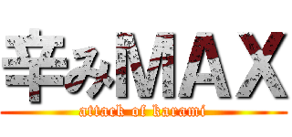 辛みＭＡＸ (attack of karami)