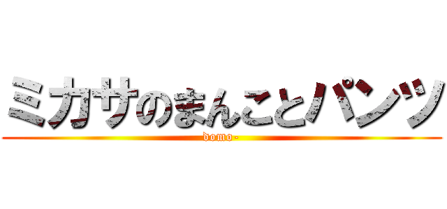 ミカサのまんことパンツ (domo-)