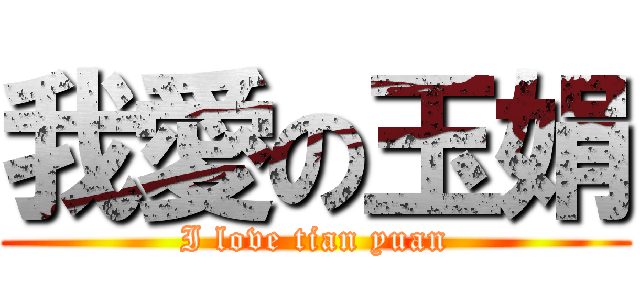 我愛の玉娟 (I love tian yuan)