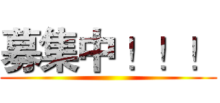 募集中 ！！！ ()