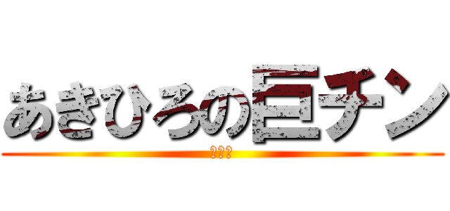 あきひろの巨チン (╰⋃╯)