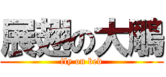 展翅の大鵰 (fly on bed)