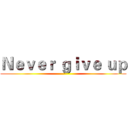 Ｎｅｖｅｒ ｇｉｖｅ ｕｐ ()