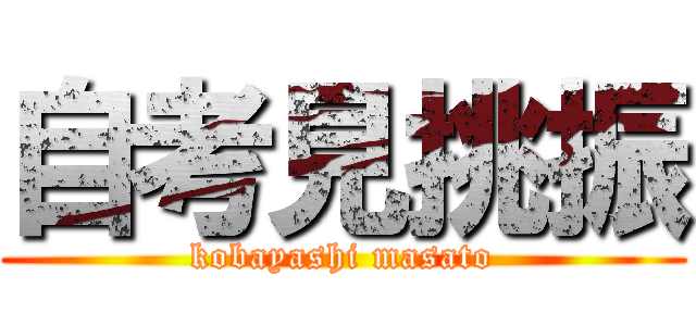 自考見挑振 (kobayashi masato)