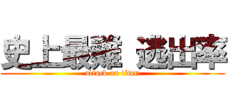 史上最難 逃出率 (attack on titan)