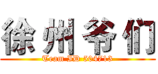 徐 州 爷 们 (Team ID 504713)