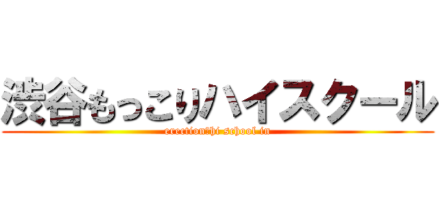 渋谷もっこりハイスクール (erection　hi school in)