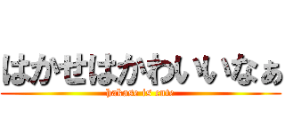 はかせはかわいいなぁ (hakase is cute)