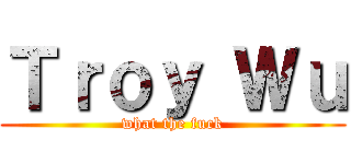 Ｔｒｏｙ Ｗｕ (what the fuck)