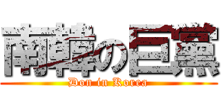 南韓の巨黨 (Don in Korea)