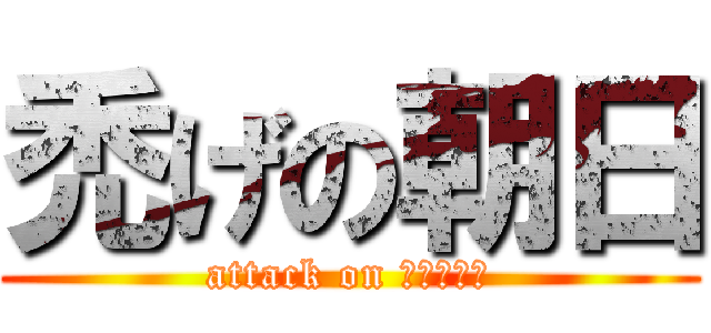 禿げの朝日 (attack on フサ毛野郎)