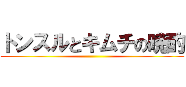 トンスルとキムチの晩酌 ()