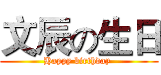 文辰の生日 (Happy birthday )