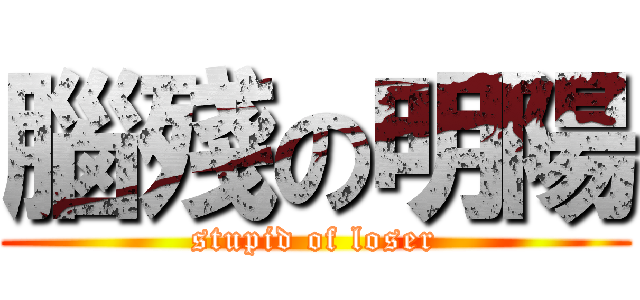 腦殘の明陽 (stupid of loser)