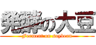 発酵の大豆 (Ferment on soybean)