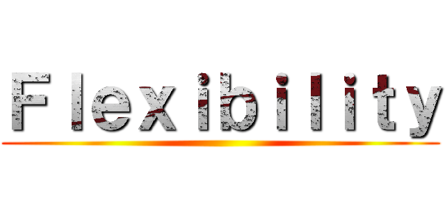 Ｆｌｅｘｉｂｉｌｉｔｙ ()