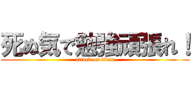 死ぬ気で勉強頑張れ！ (attack on titan)