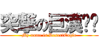 突撃の巨漢晓栋 (My name is DesertEagle)