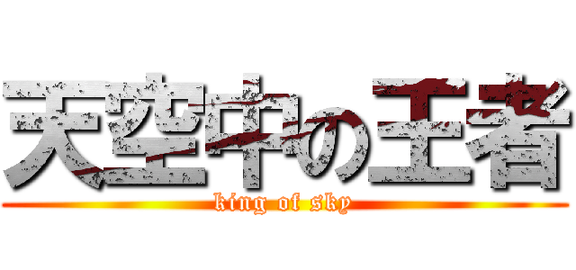 天空中の王者 (king of sky)