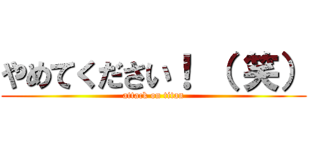 やめてください！ （ 笑） (attack on titan)