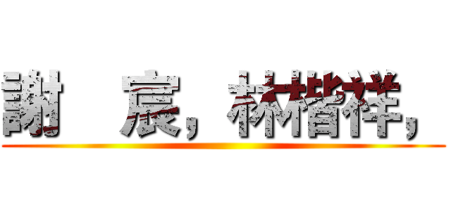 謝尙宸，林楷祥， ()