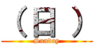 （ 日 ） (Sunday)