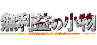 無利益の小物 (Casa of non-profit)