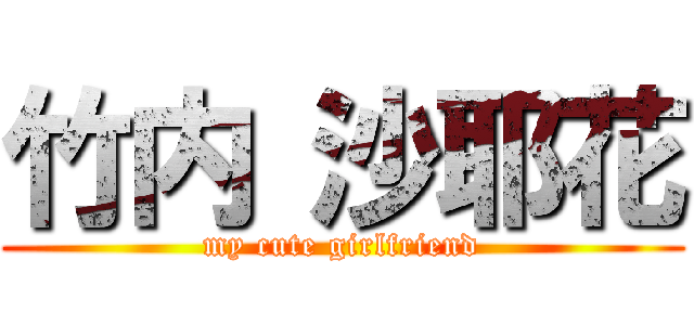 竹内 沙耶花 (my cute girlfriend)