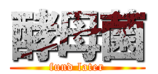 酵母菌 (fund later)