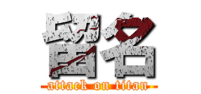 留名 (attack on titan)