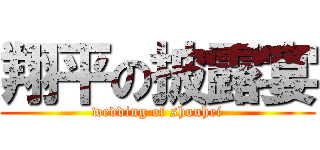 翔平の披露宴 (wedding of shouhei)