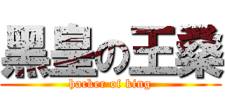 黑皇の王桑 (hacker of king)