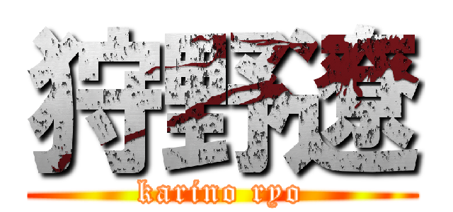 狩野遼 (karino ryo)