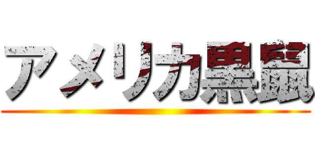 アメリカ黒鼠 ()