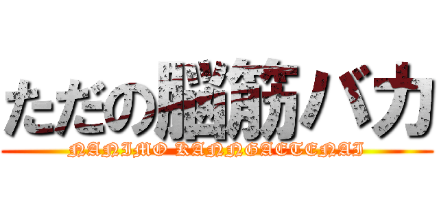 ただの脳筋バカ (NANIMO KANNGAETENAI)