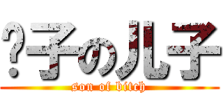 婊子の儿子 (son of bitch)
