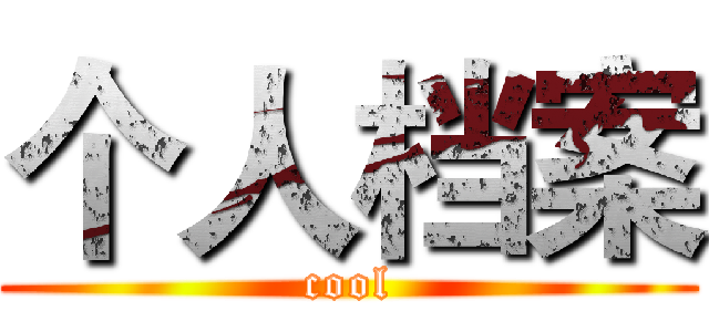 个人档案 (cool)