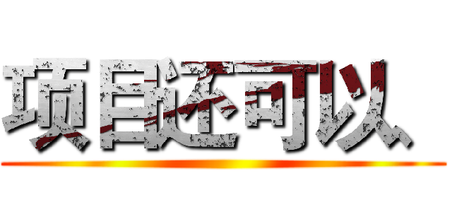 项目还可以、 ()