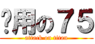 实用の７５ (attack on titan)